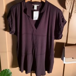 NWT | H&M Short-Sleeve V-Neck Tunic | Size XS